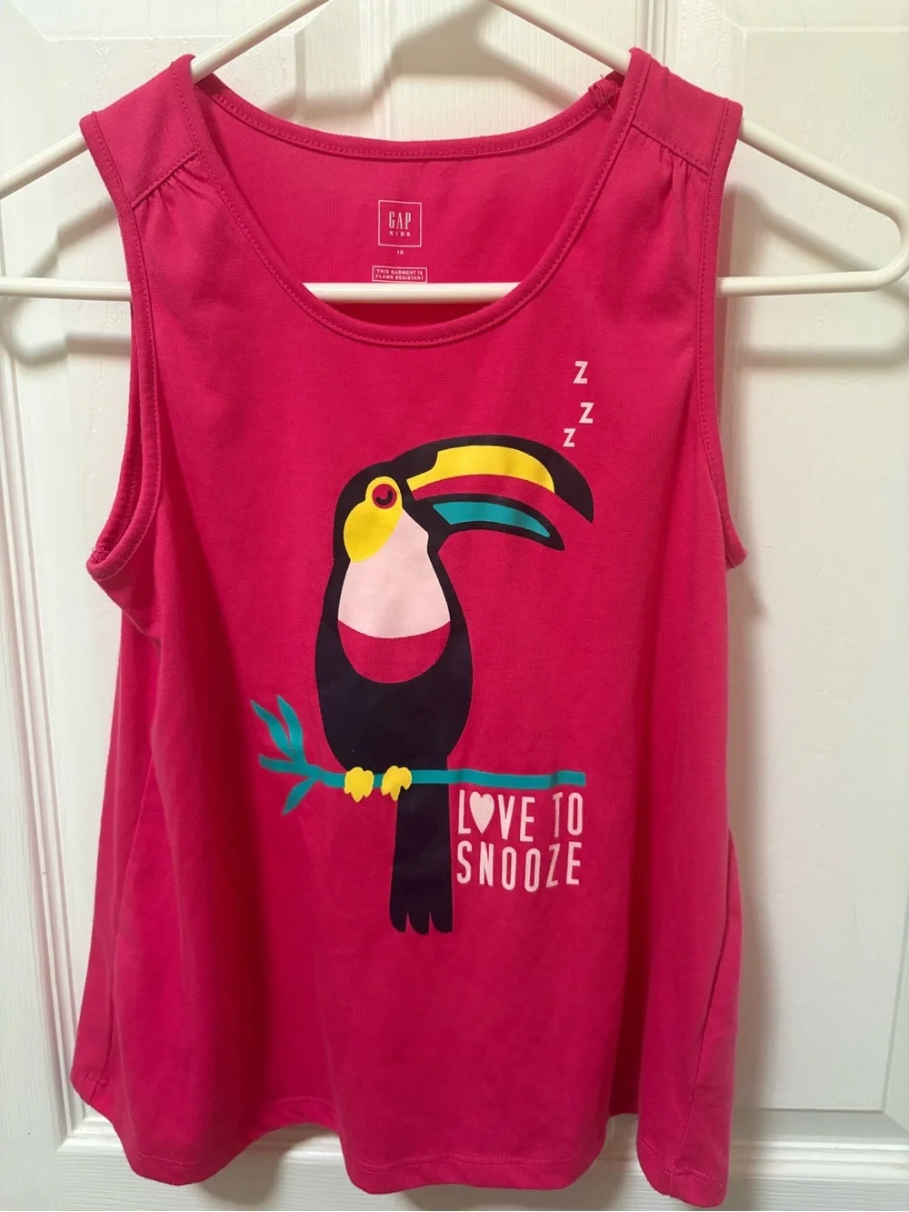 GAP Kids Hot Pink Toucan Graphic Tank Top